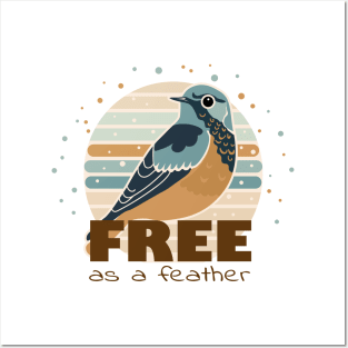 Eastern Bluebird: Free as a Feather Posters and Art